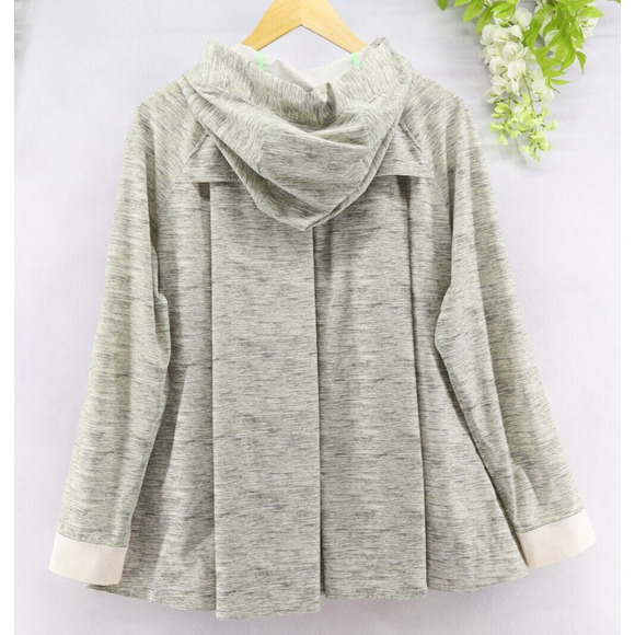 Lululemon Women's Sun Showers Jacket Mini Oki Heathered Print Silver Slate Sz 8 - Picture 4 of 11